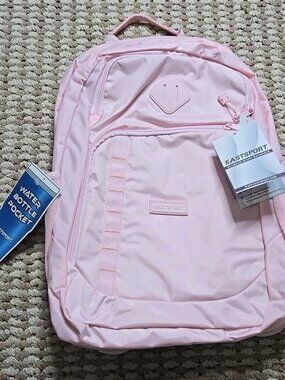 Eastsport Pink Olympus Sport Water Bottle Pocket 18 1/2" Backpack Bag